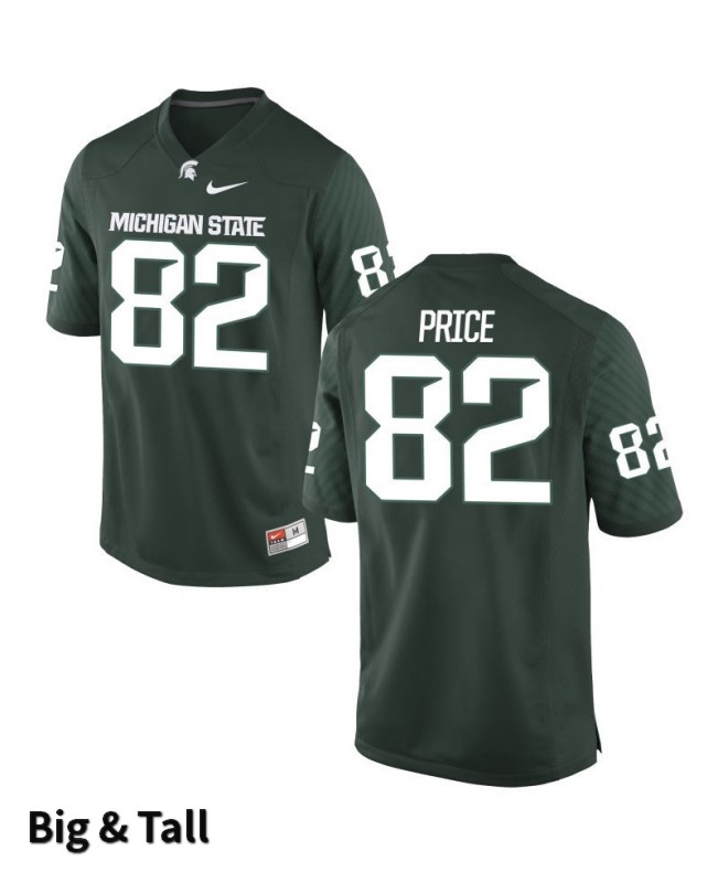 Men's Michigan State Spartans #82 Josiah Price NCAA Nike Authentic Green Big & Tall College Stitched Football Jersey IF41D15BM